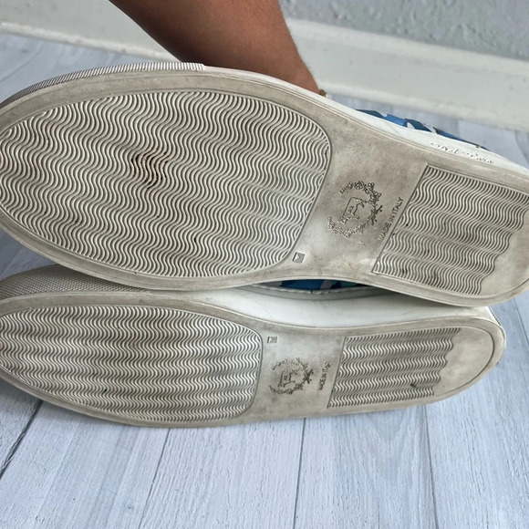 RARE Del Toro Blue Camo Leather Slip On Chukka Sneaker Size 11 - Picture 6 of 6